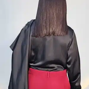 DRAPE SHOULDER BROOCH SATIN TOP 0311 - Image 14