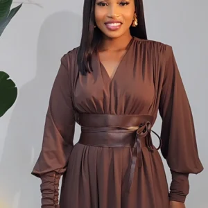 EVENING DRESS & BOLD BELT SET 9390 - Image 5