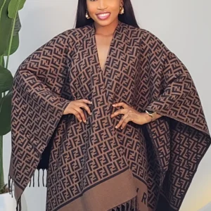 FRINGE THROW-ON PONCHO 2208 - Image 4