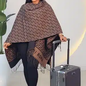 FRINGE THROW-ON PONCHO 2208 - Image 3