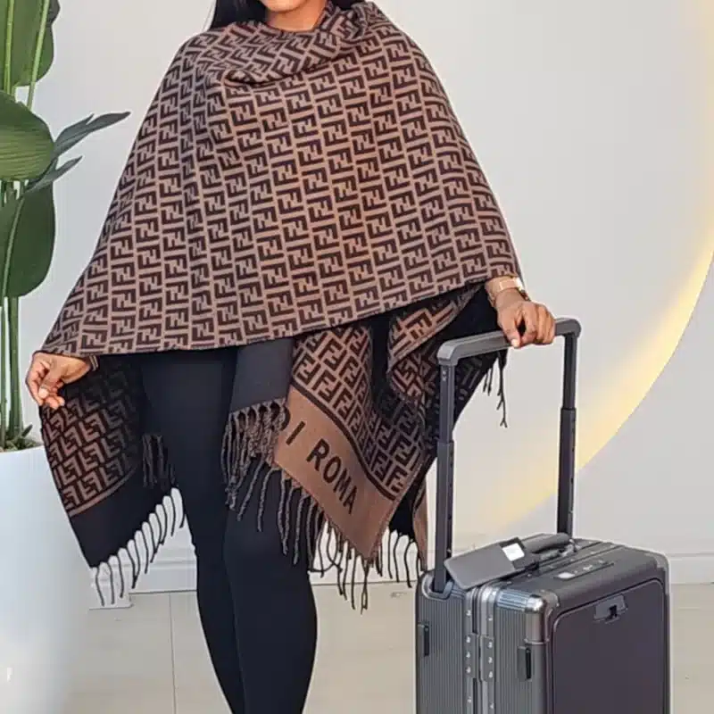 FRINGE THROW-ON PONCHO 2208