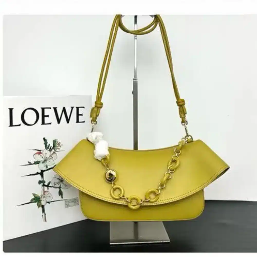 LEATHER CURVE TOP SHOULDER BAG 1868