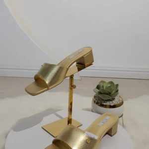 LEATHER TOP BLOCK KITTEN SLIPPER 181-2 - Image 3