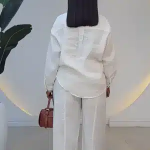 LINEN EMBROIDERY COLLAR SHIRT 0311 - Image 3