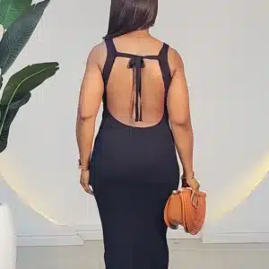 LOW BACK KNIT SLEEVELESS DRESS 9047 - Image 8