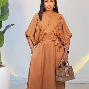 MAXI SKIRT & BUBBLE SLEEVE TOP 99897