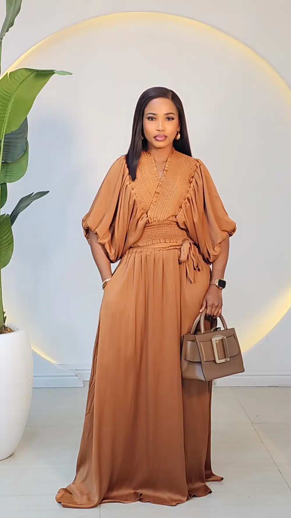 MAXI SKIRT & BUBBLE SLEEVE TOP 99897