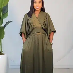 MAXI SKIRT & BUBBLE SLEEVE TOP 99897 - Image 2