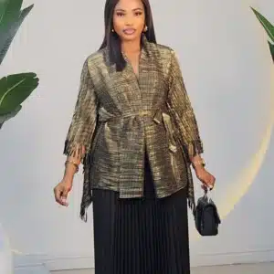 MIYAKE FRINGE KIMONO & PLEAT SKIRT SET 1411 - Image 2