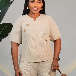 MIYAKE PANT & ROSE FRONT TOP SET 2111 - Image 5