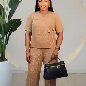 MIYAKE PANT & ROSE FRONT TOP SET 2111 - Image 6