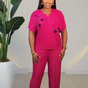 MIYAKE PANT & ROSE FRONT TOP SET 2111 - Image 7