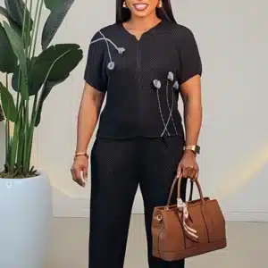 MIYAKE PANT & ROSE FRONT TOP SET 2111 - Image 3