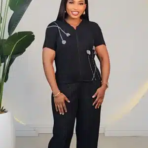 MIYAKE PANT & ROSE FRONT TOP SET 2111 - Image 9