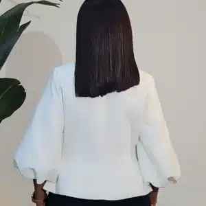 MULTIPLE BROOCH FRONT BUBBLE SLEEVE TOP 629 - Image 6