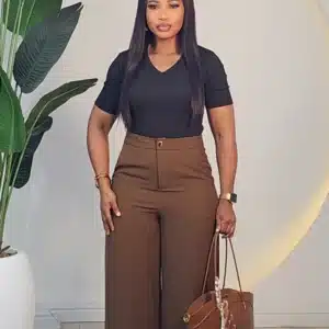 ONE BUTTON PALAZZO PANT 2811 - Image 3