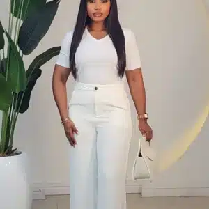 ONE BUTTON PALAZZO PANT 2811 - Image 4