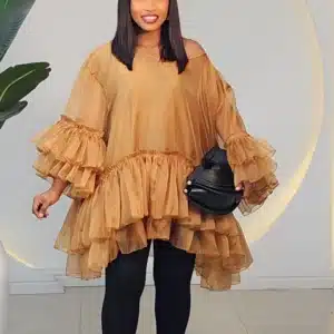 ORGANZA SWING HEM LONG TOP 830 - Image 4