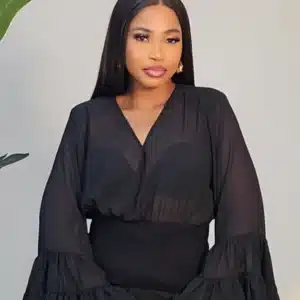 PLAIN EXAGGERATED SLEEVE BAND TOP - Image 4