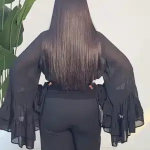 PLAIN EXAGGERATED SLEEVE BAND TOP - Image 5