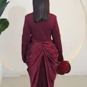 RUCH WRAP LONG SLEEVE MIDI DRESS 9891 - Image 8