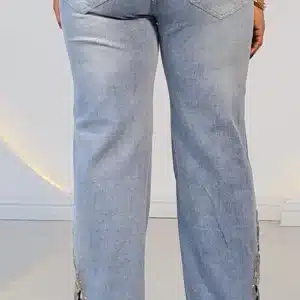 SIDE ANKLE EMBROIDERY STUD MOM JEAN 009 - Image 4