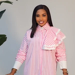 SIDE DETACHABLE CAPE STRIPE SHIRT 0311 - Image 2