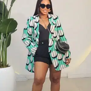 STRIPE PATTERN KIMONO BOYFRIEND BLAZER 2011 - Image 2