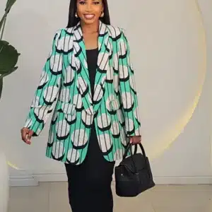 STRIPE PATTERN KIMONO BOYFRIEND BLAZER 2011 - Image 4