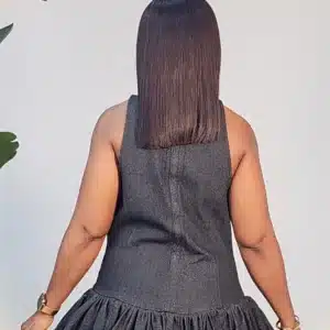 DENIM BUBBLE HEM DRESS 0311 - Image 3