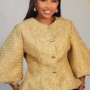 TWEET GLITTERS BUBBLE SLEEVE TOP 6522 - Image 3