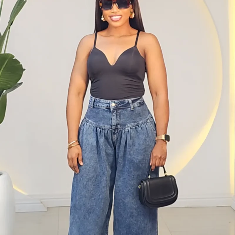 WAIST CASEMENT MOM JEANS 446 - Image 2
