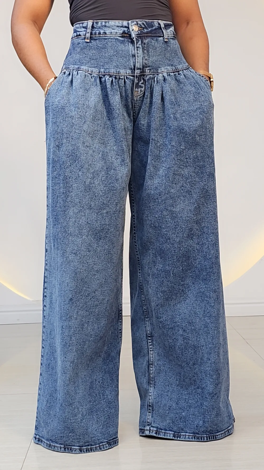 WAIST CASEMENT MOM JEANS 446 - Image 4