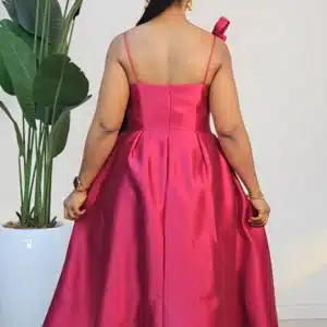 ASYMMETRIC SATIN SPAG SKATER DRESS 3580 - Image 6