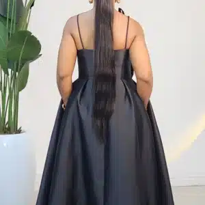 ASYMMETRIC SATIN SPAG SKATER DRESS 3580 - Image 7