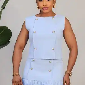 BANDAGE PLEAT HEM SKIRT & TOP SET 2312 - Image 4