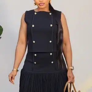 BANDAGE PLEAT HEM SKIRT & TOP SET 2312 - Image 3