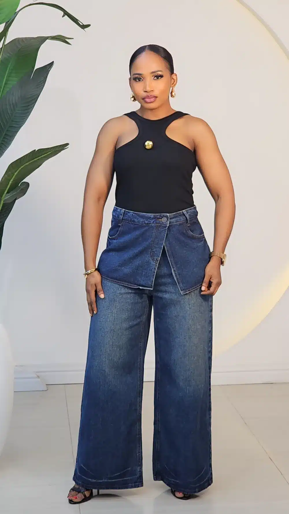 BOTH SIDE FLAP MOM JEAN 8679