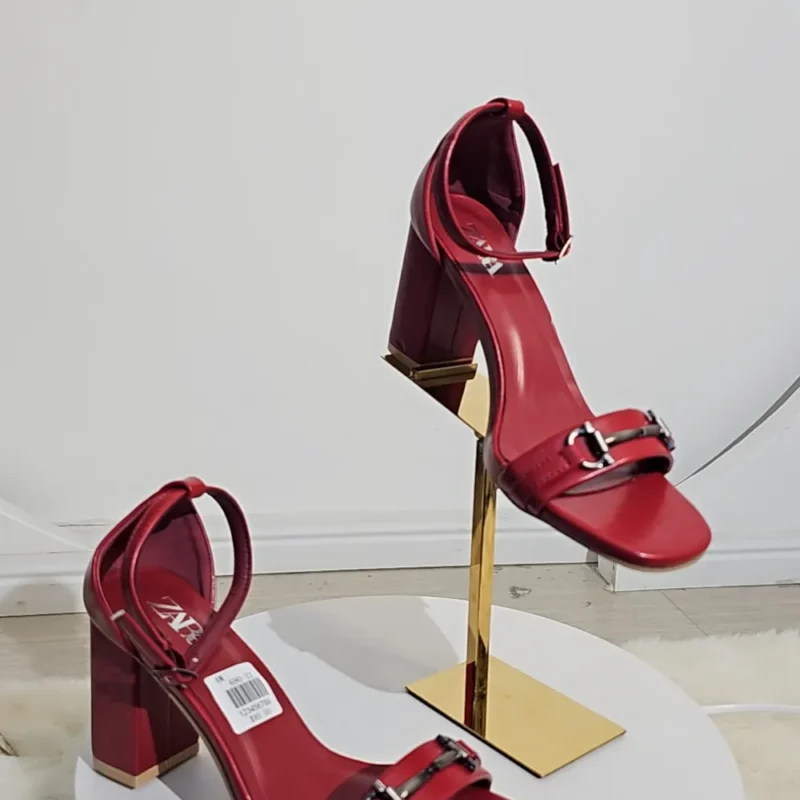 CHAIN TOP BLOCK HEEL SANDAL 690-12