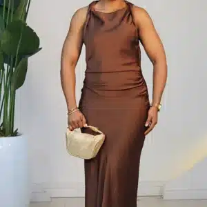 COWL SLEEVELESS SLIP DRESS 2557 - Image 2