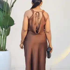 COWL SLEEVELESS SLIP DRESS 2557 - Image 4