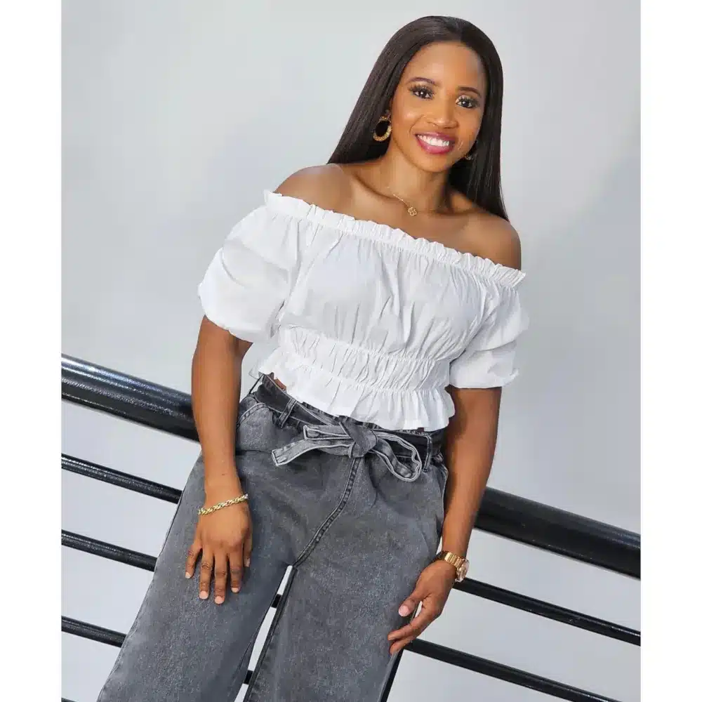 CROP OFF SHOULDER PUFF SLEEVE TOP - Image 6
