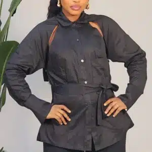 CUT OUT SHOULDER KNOT BACK SHIRT 25100 - Image 3