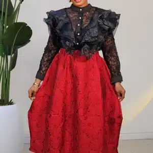 DAMASK FLARE SKIRT 2312