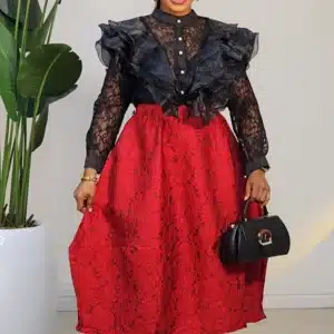 DAMASK FLARE SKIRT 2312 - Image 3