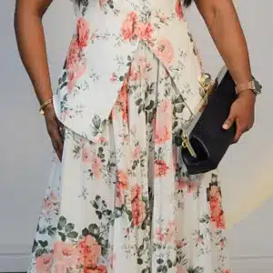 FLORAL PLEAT SKIRT & TOP SET 0512 - Image 5