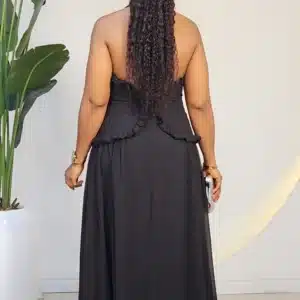 HALTER NECK CHIFFON MAXI DRESS 851 - Image 4