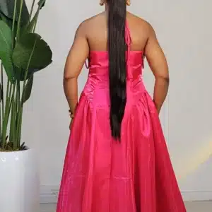 HALTER NECK RING CHEST HEM DRESS 6164 - Image 3