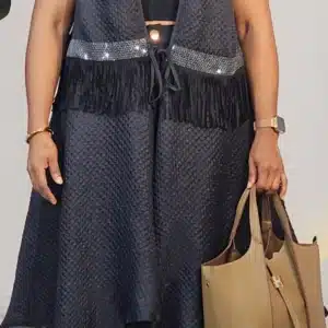 KIMONO JACKET W FRINGE DETAIL DW2508 - Image 3