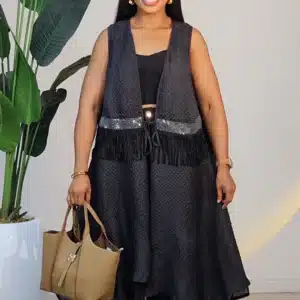 KIMONO JACKET W FRINGE DETAIL DW2508